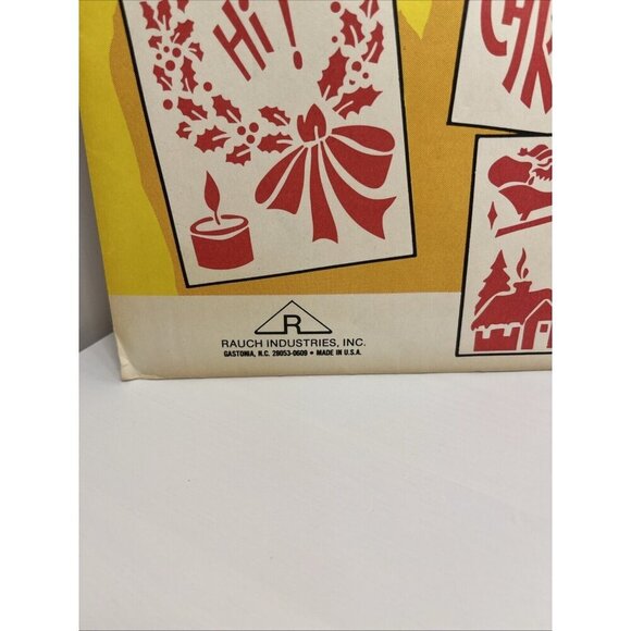 Vintage Rauch Industries Frosty Christmas Stencils 32 Large Spray Snow Stencils - Picture 7 of 14